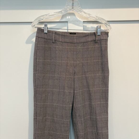Talbots Pants Women 2 Gray Glen Plaid Ankle Chatham Cropped Preppy Office Career - Picture 4 of 13